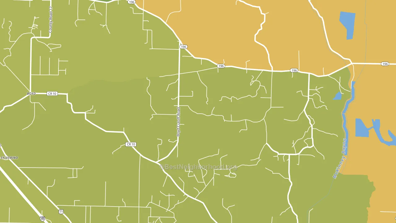 Genoa, AR block-group voter-turnout map