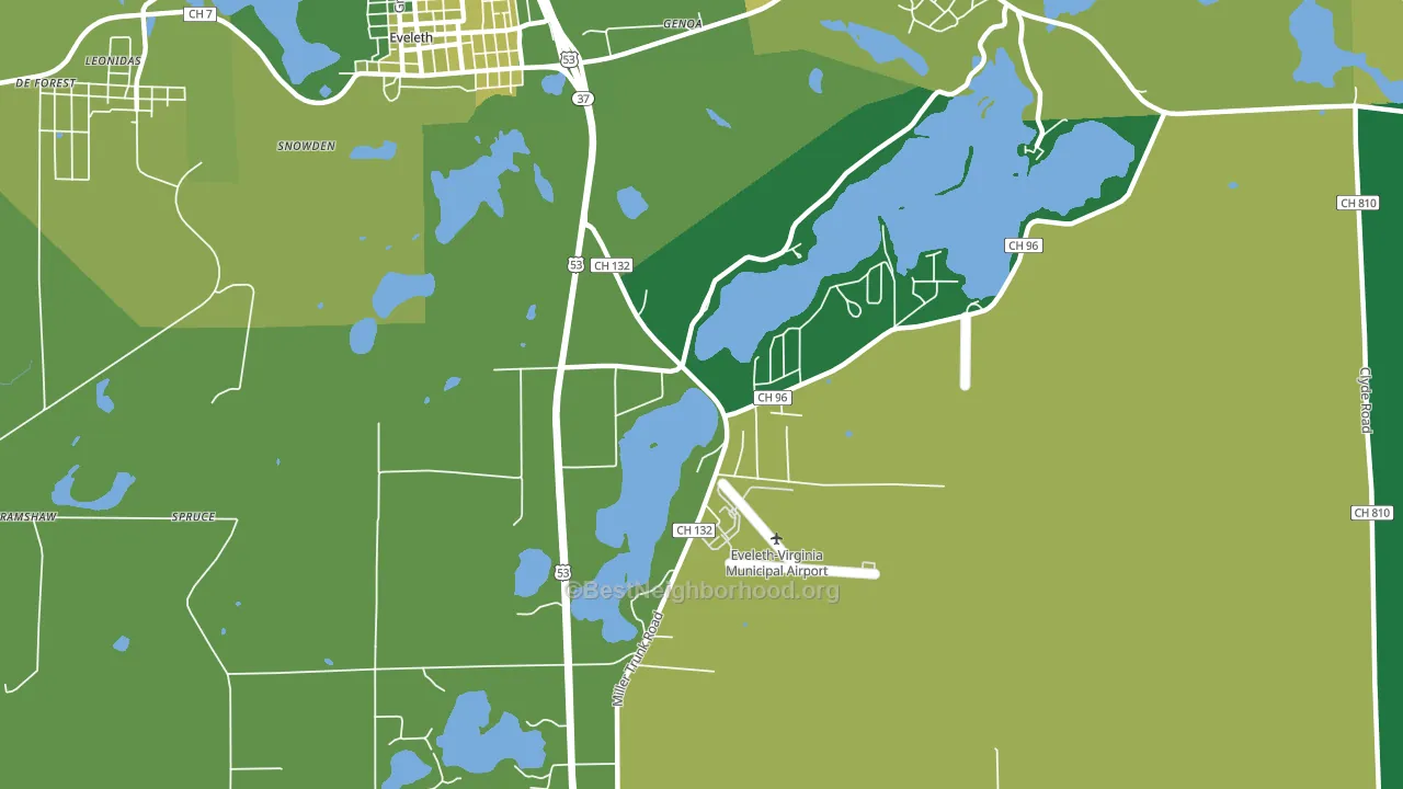 Genoa, MN block-group voter-turnout map