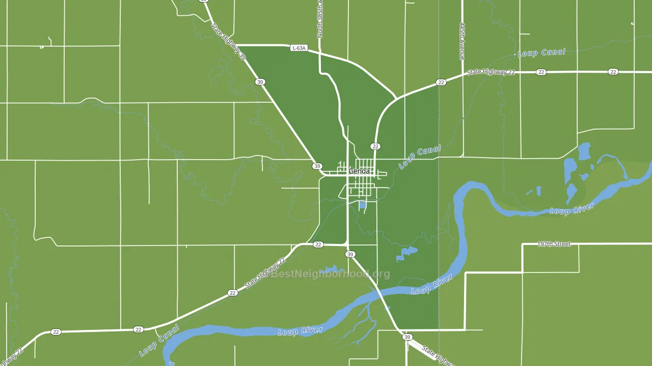 Genoa, NE block-group voter-turnout map