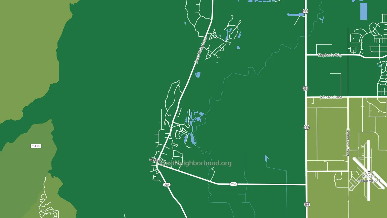 Genoa, NV block-group voter-turnout map
