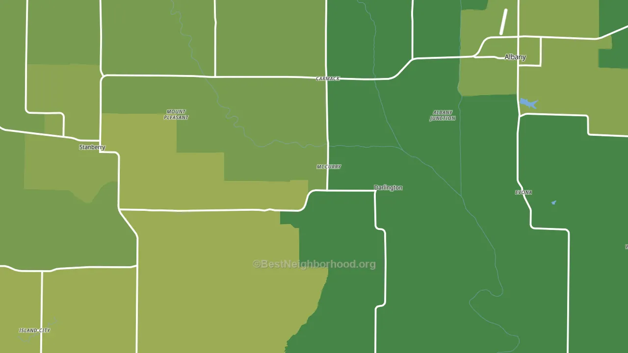 Gentry County, MO block-group voter-turnout map