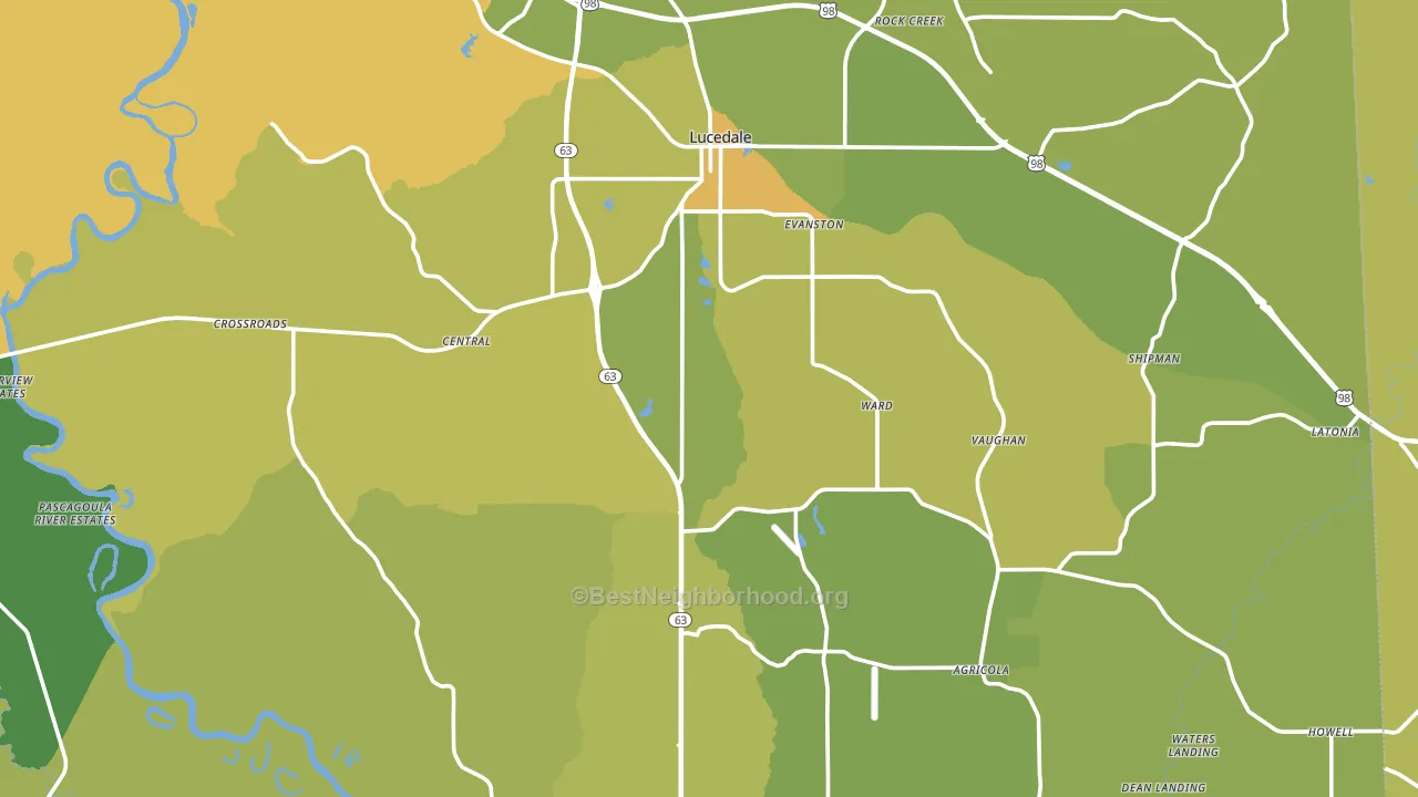 George County, MS block-group voter-turnout map