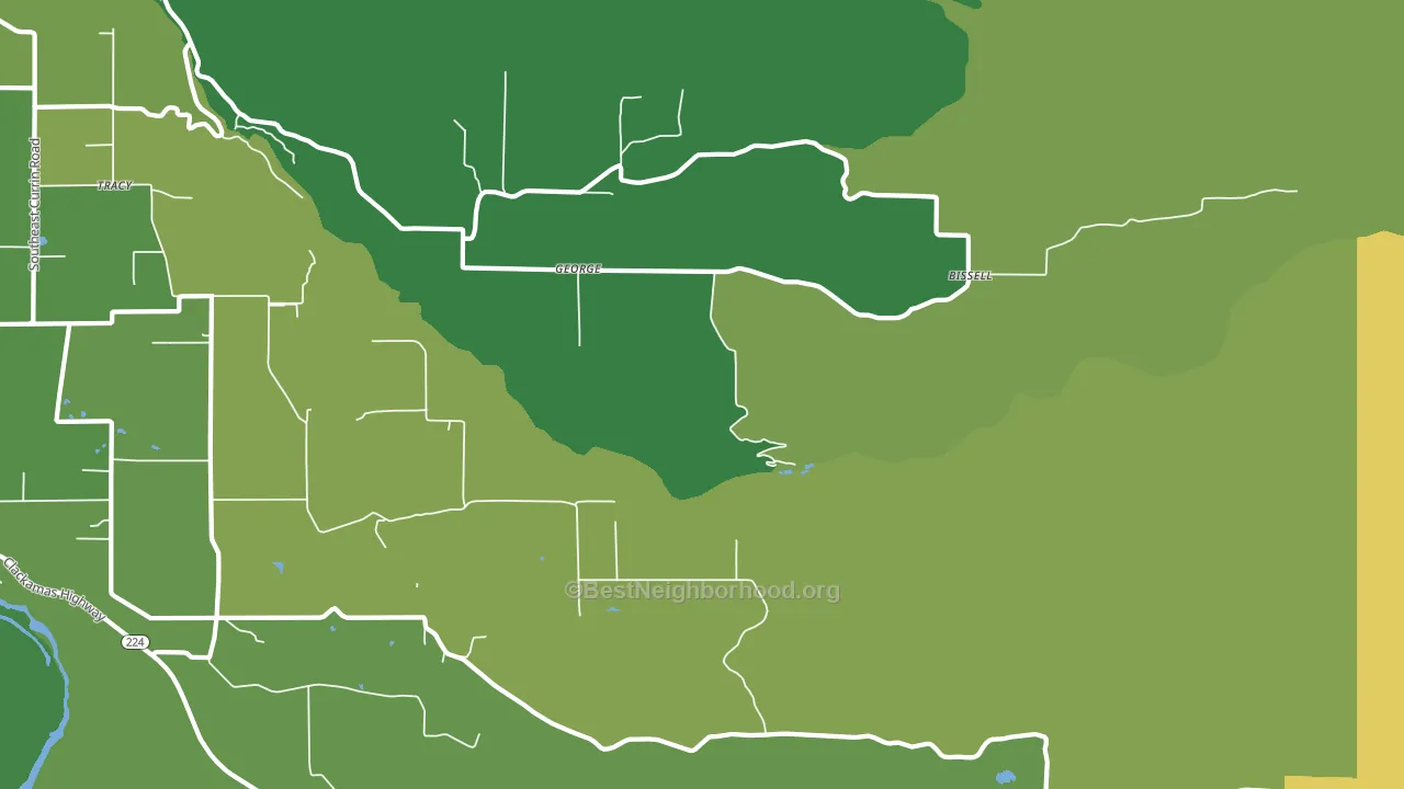 George, OR block-group voter-turnout map