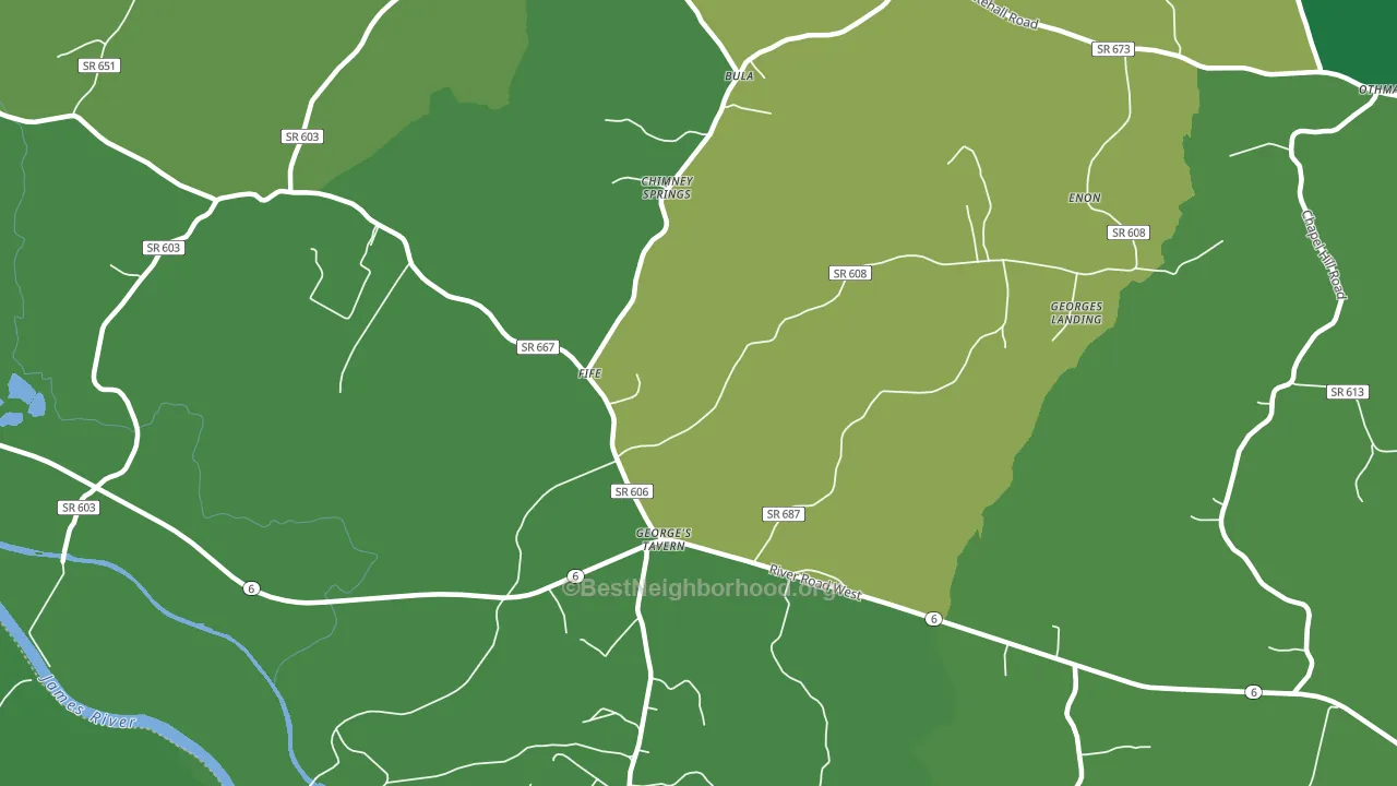 Georges Tavern, VA block-group voter-turnout map