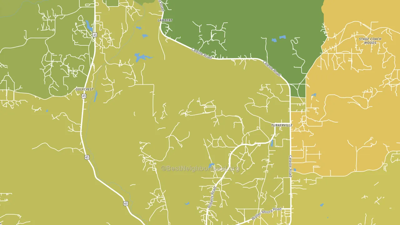 Georgetown, AL block-group voter-turnout map