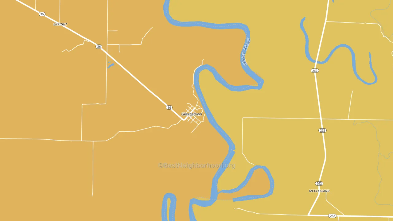 Georgetown, AR block-group voter-turnout map