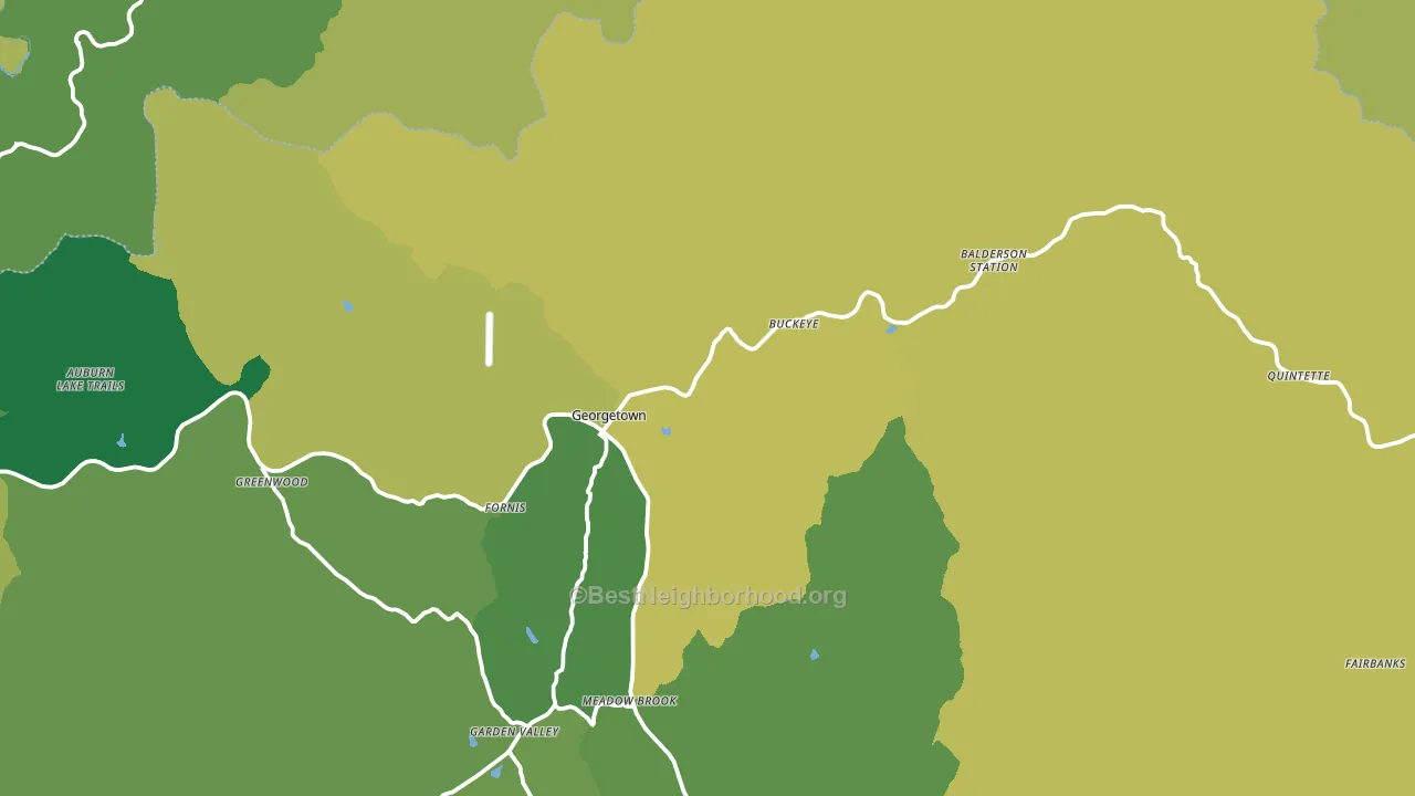Georgetown, CA block-group voter-turnout map