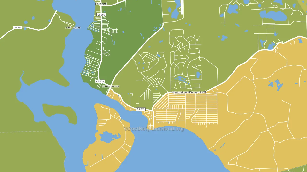 Georgetown, FL block-group voter-turnout map