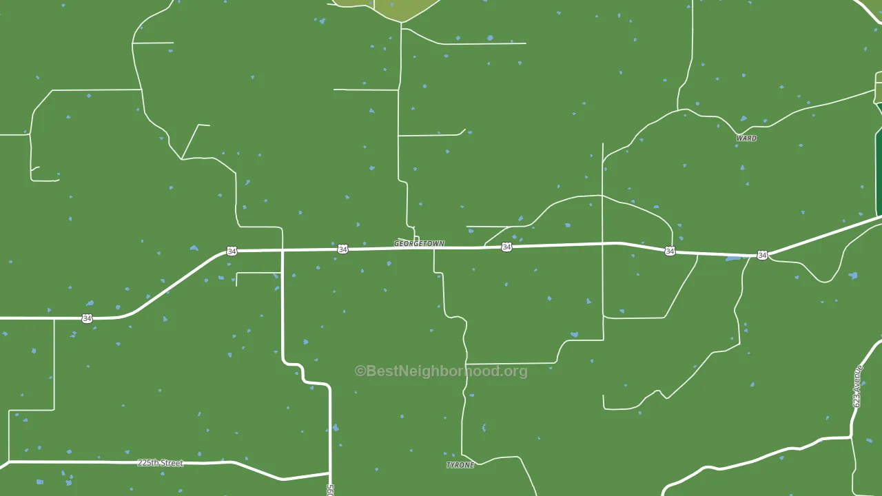 Georgetown, IA block-group voter-turnout map