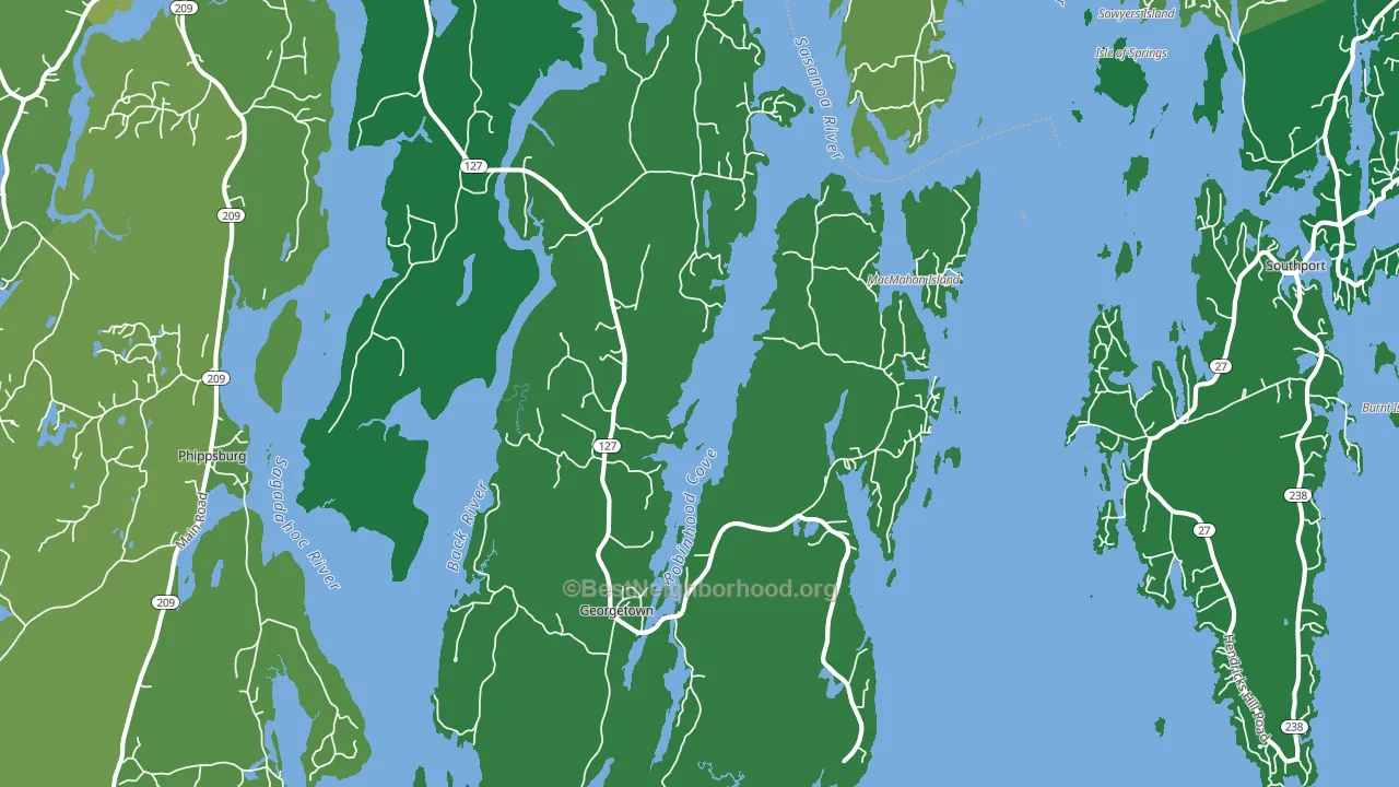 Georgetown, ME block-group voter-turnout map