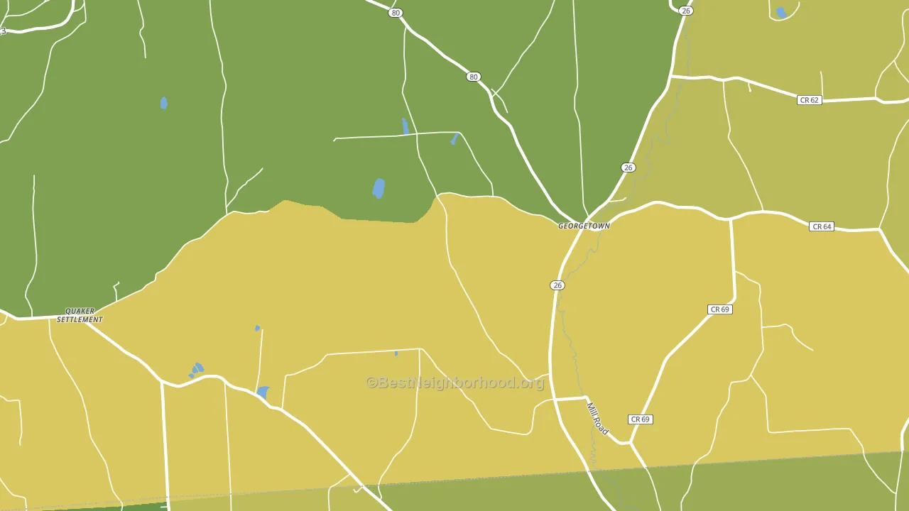 Georgetown, NY block-group voter-turnout map