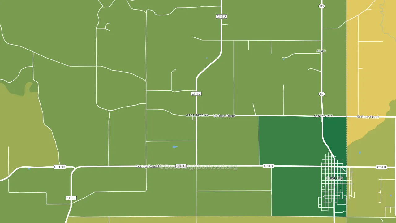 Georgetown, WI block-group voter-turnout map