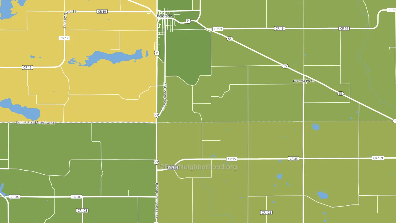 Georgeville, MN block-group voter-turnout map