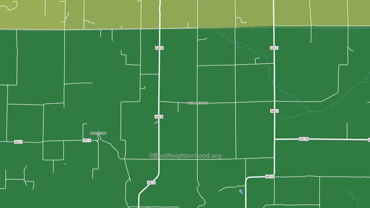 Georgeville, MO block-group voter-turnout map