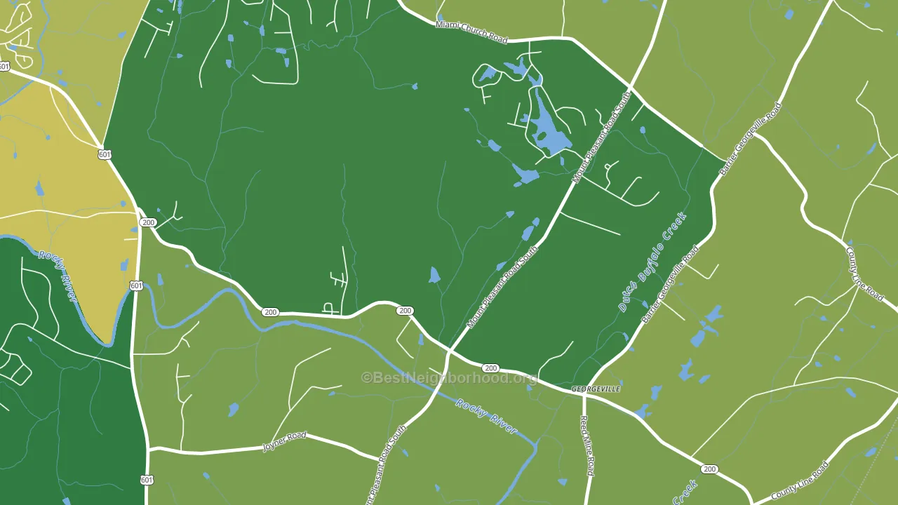 Georgeville, NC block-group voter-turnout map