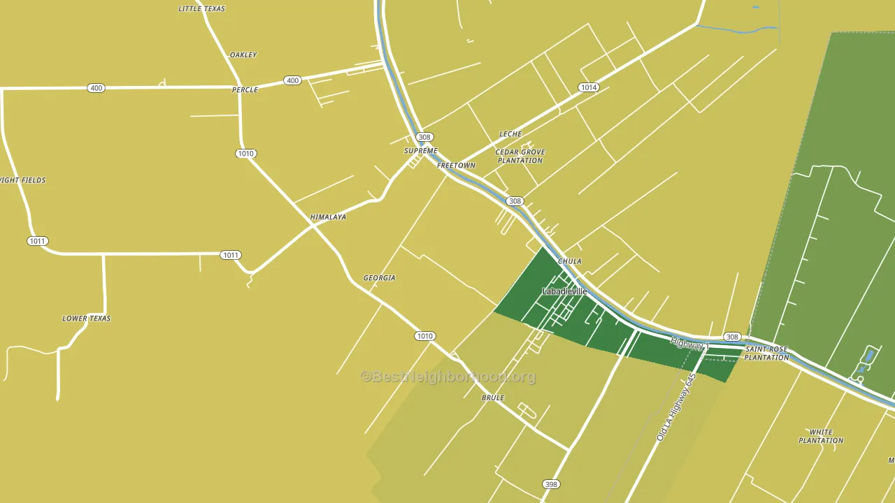 Georgia, LA block-group voter-turnout map