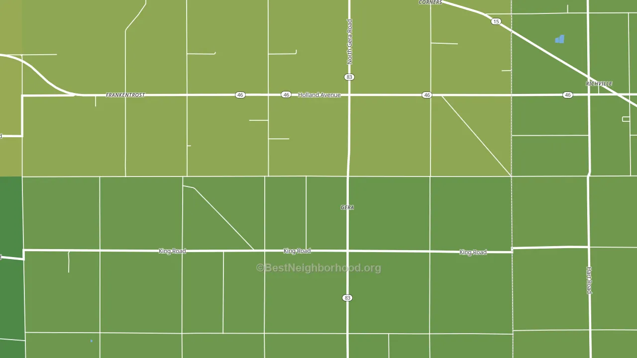 Gera, MI block-group voter-turnout map