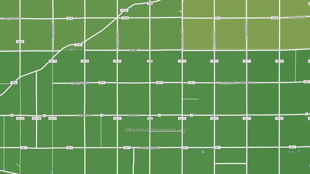 Gerald, OH block-group voter-turnout map