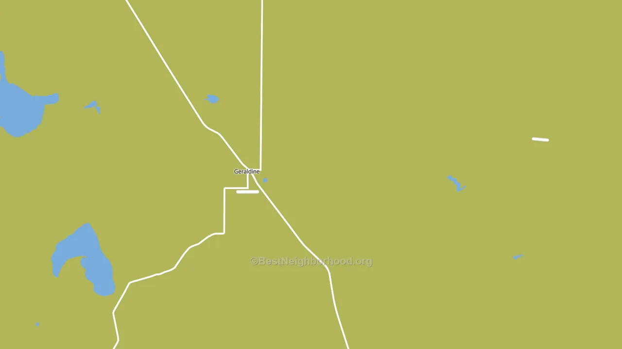 Geraldine, MT block-group voter-turnout map