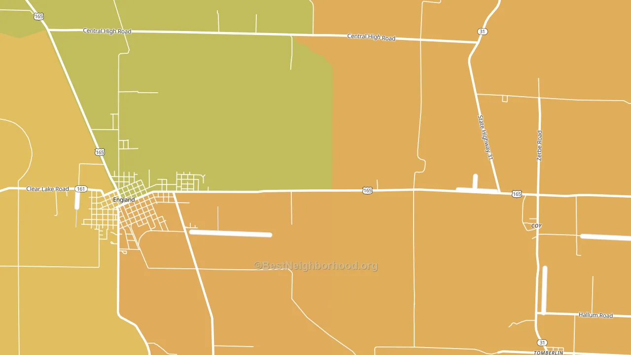 Geridge, AR block-group voter-turnout map