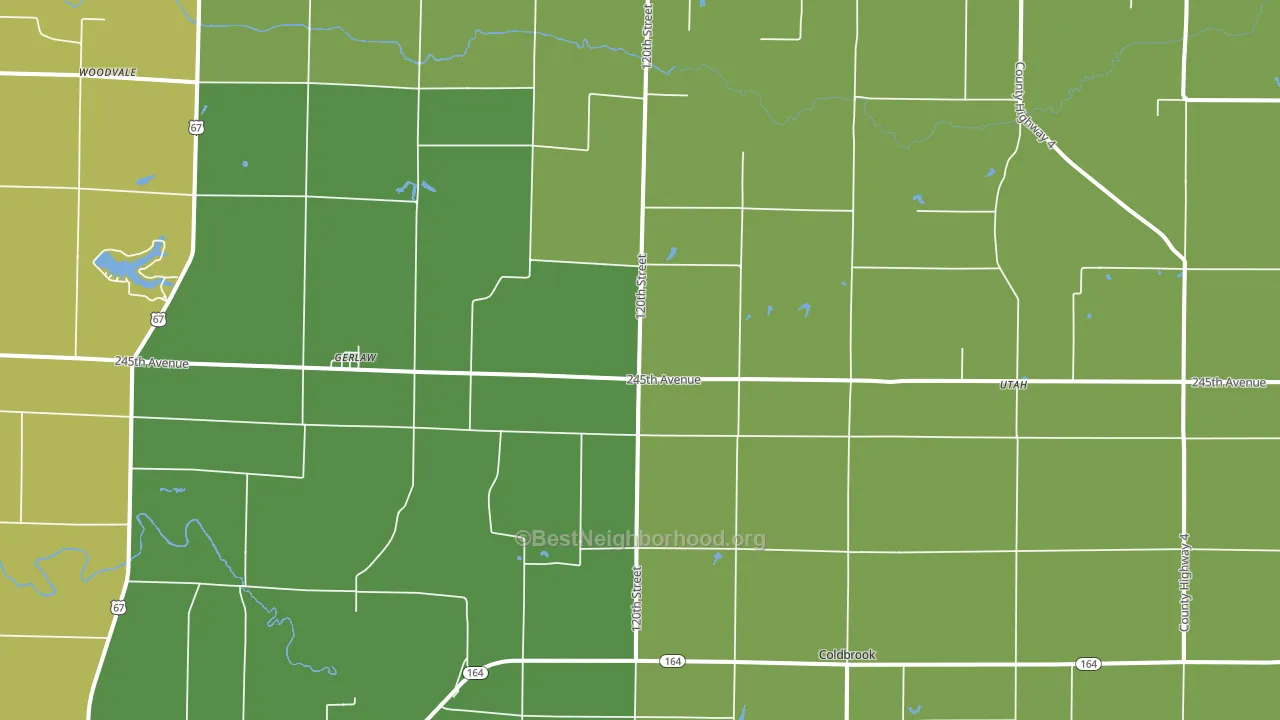 Gerlaw, IL block-group voter-turnout map
