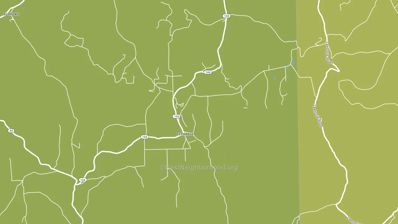 Germania, PA block-group voter-turnout map