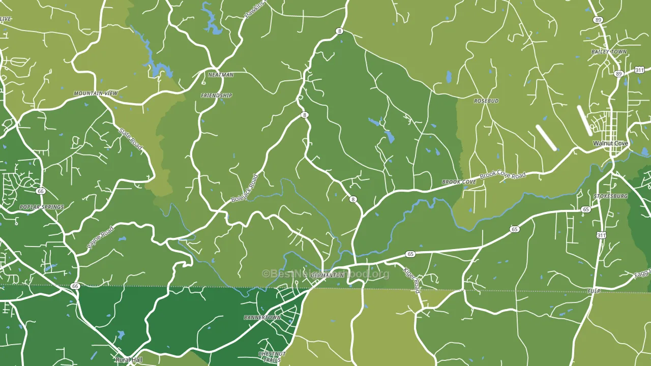Germanton, NC block-group voter-turnout map