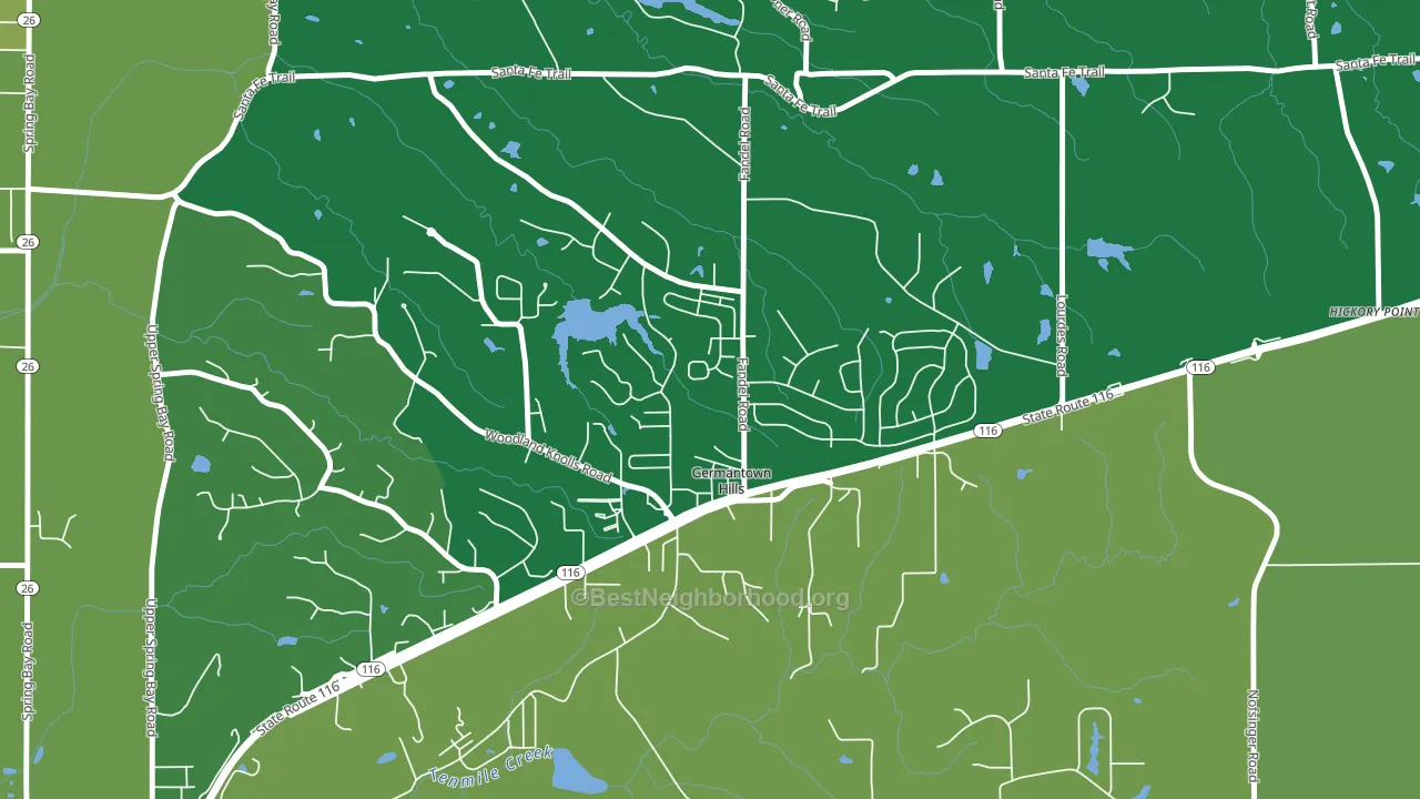 Germantown Hills, IL block-group voter-turnout map