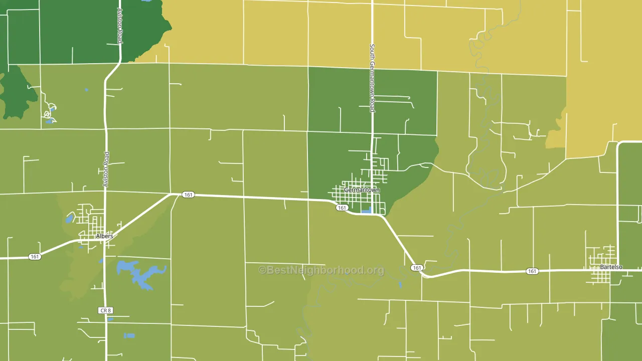 Germantown, IL block-group voter-turnout map