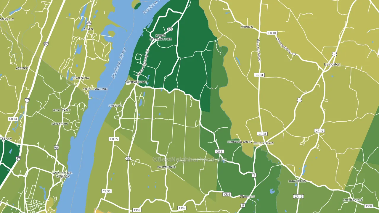 Germantown, NY block-group voter-turnout map