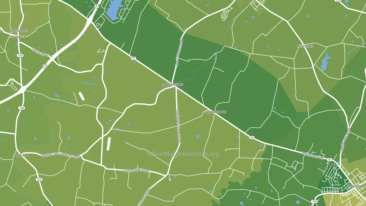 Germantown, PA block-group voter-turnout map