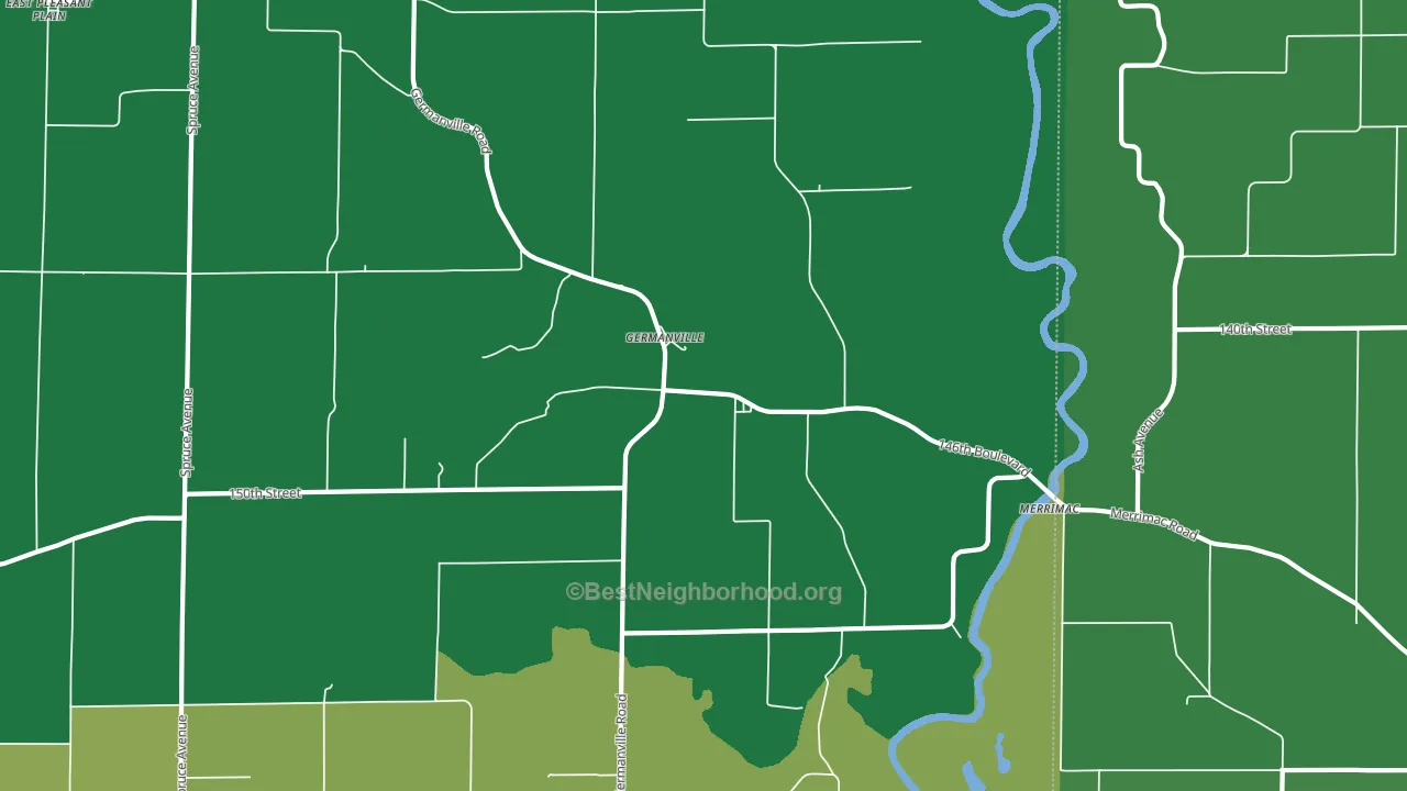 Germanville, IA block-group voter-turnout map