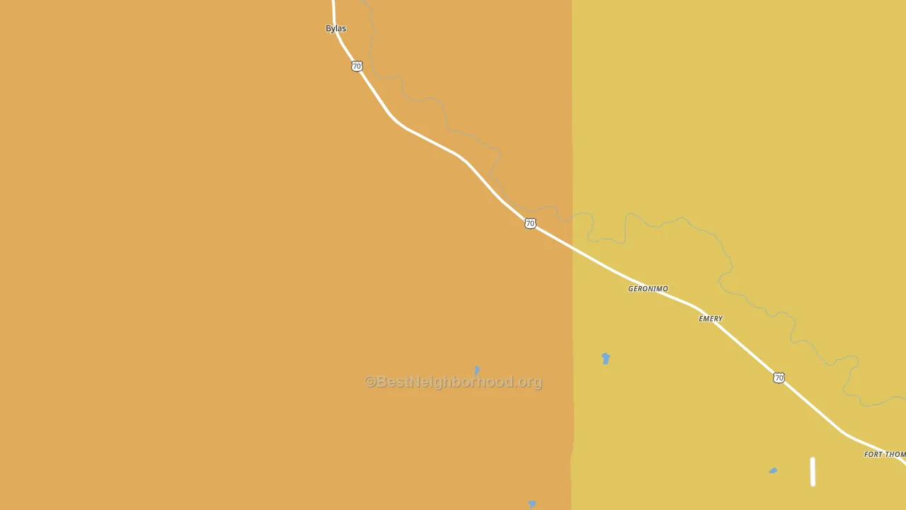 Geronimo, AZ block-group voter-turnout map