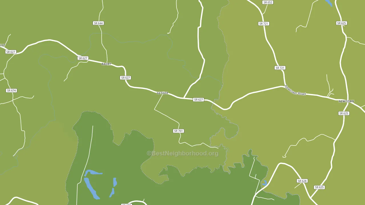 Gether, VA block-group voter-turnout map