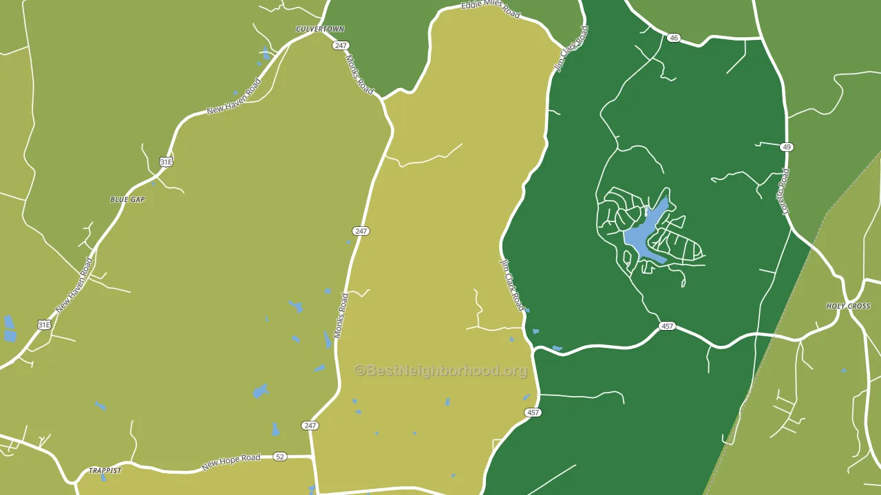 Gethsemane, KY block-group voter-turnout map