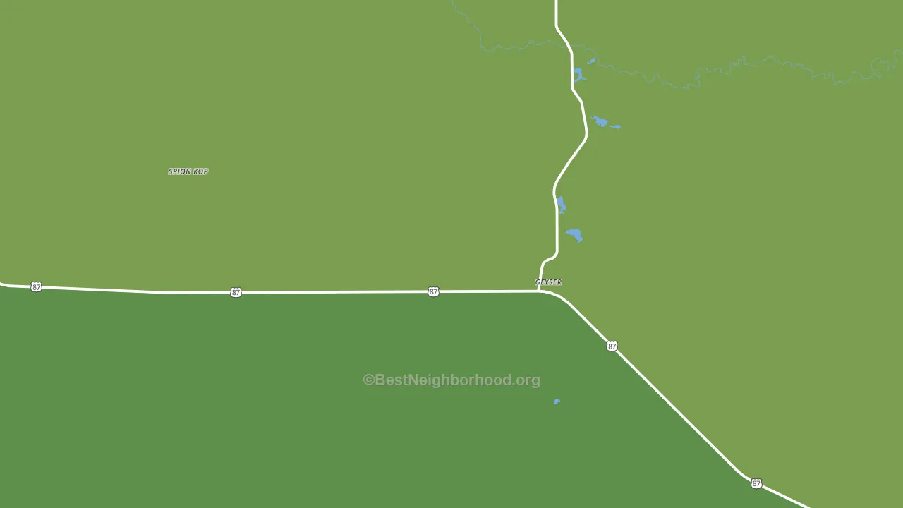 Geyser, MT block-group voter-turnout map