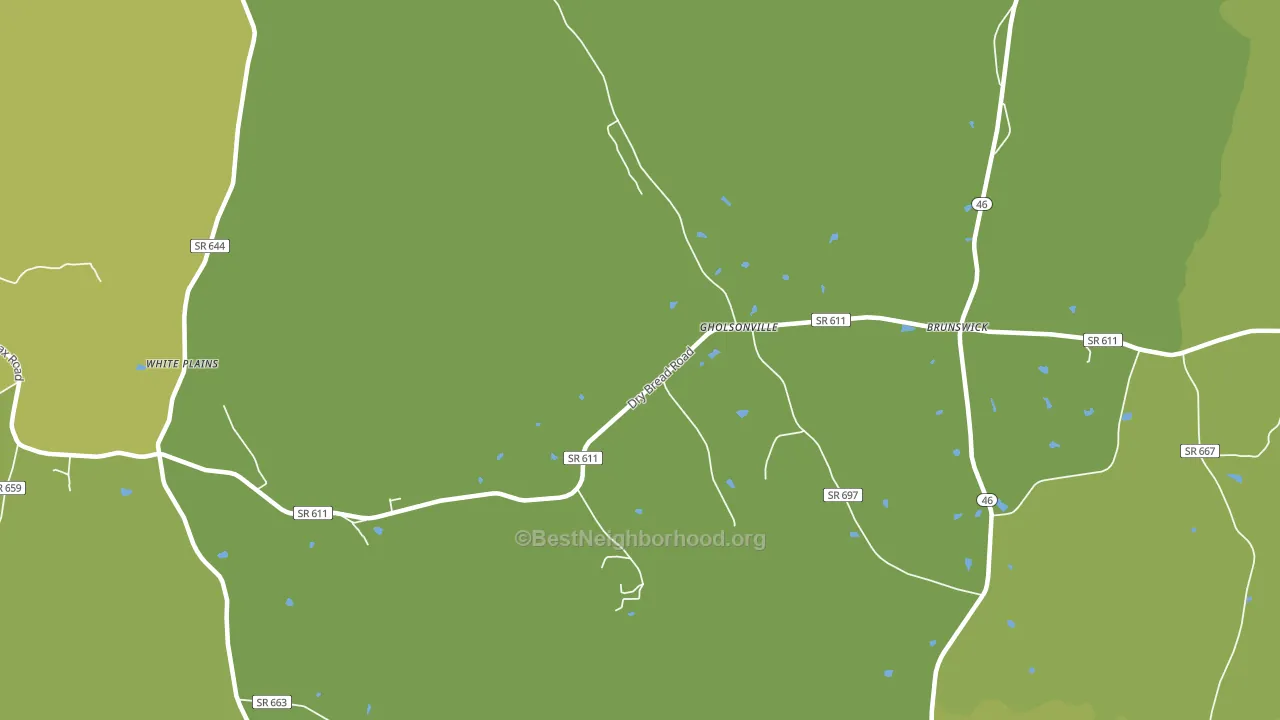 Gholsonville, VA block-group voter-turnout map