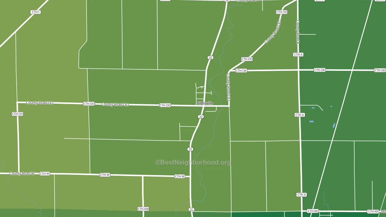 Gibbsville, WI block-group voter-turnout map