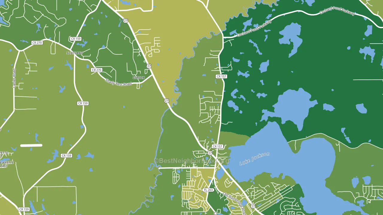 Gibson, FL block-group voter-turnout map