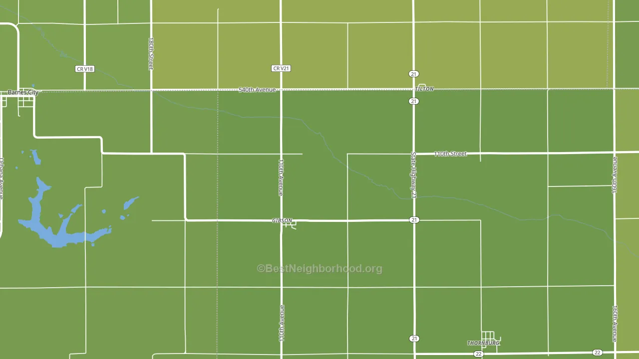 Gibson, IA block-group voter-turnout map