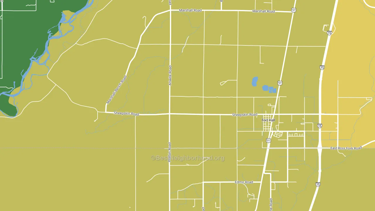 Gibson, ID block-group voter-turnout map