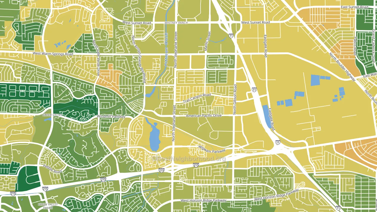 Gibson Springs, Henderson, NV block-group voter-turnout map