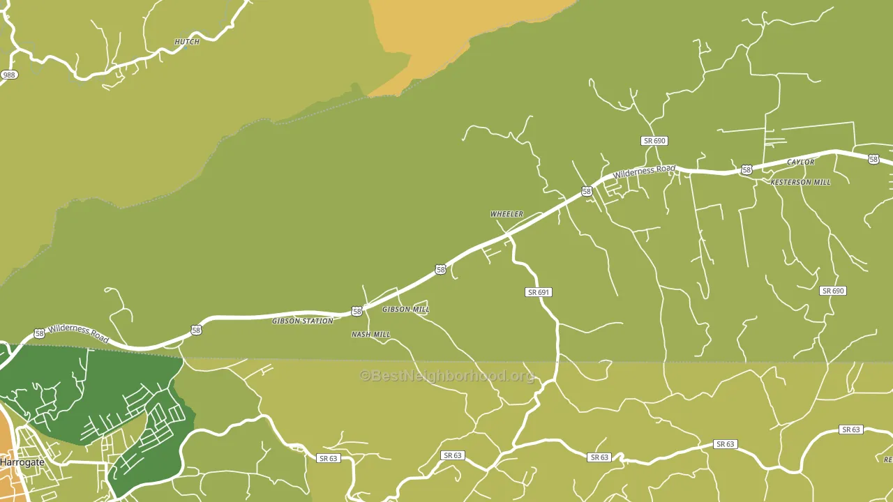 Gibson Station, VA block-group voter-turnout map