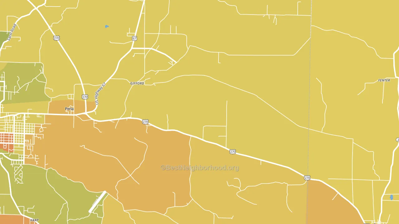 Gifford, AR block-group voter-turnout map
