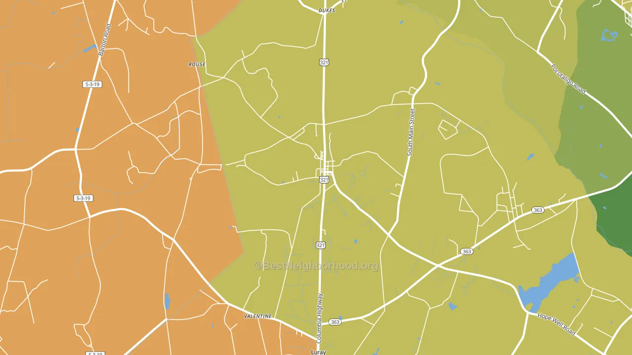 Gifford, SC block-group voter-turnout map