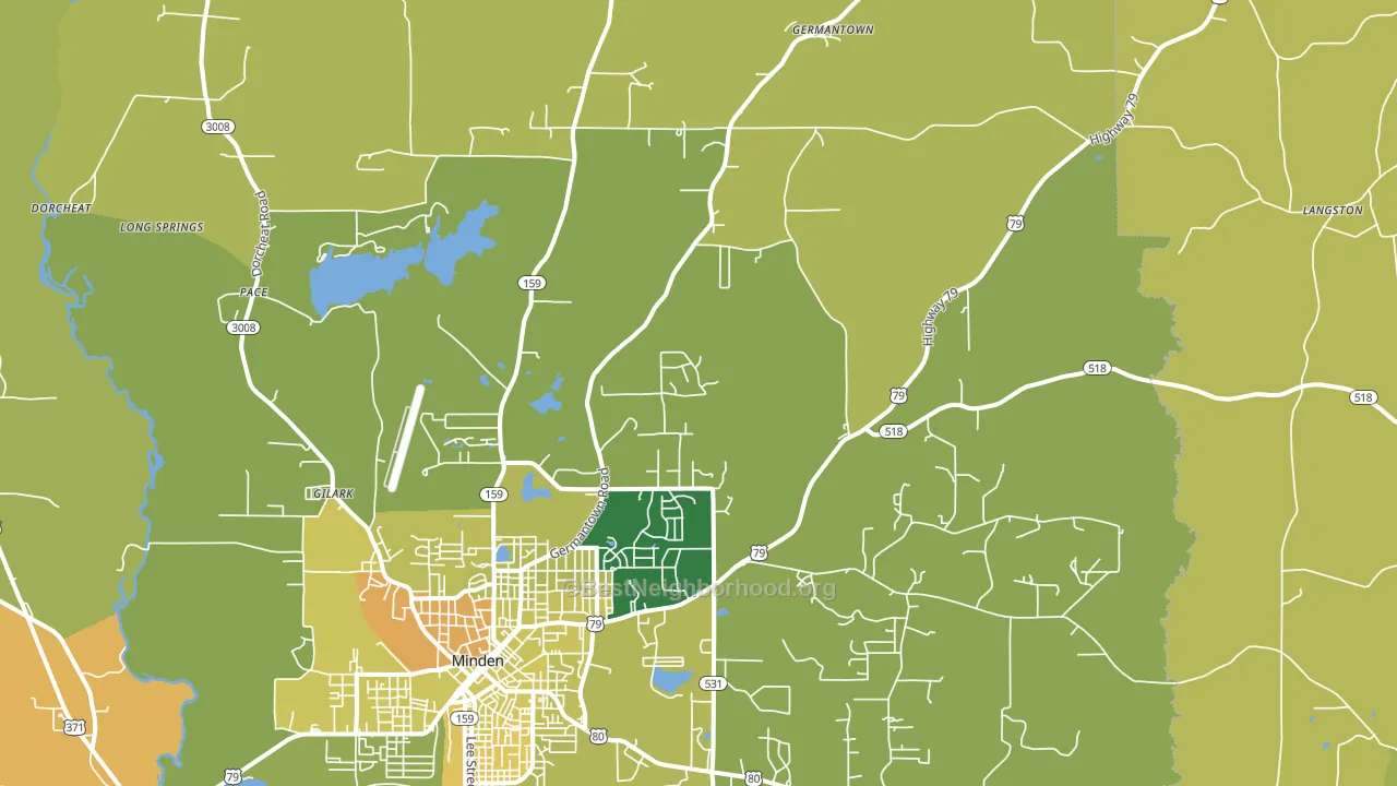 Gilark, LA block-group voter-turnout map