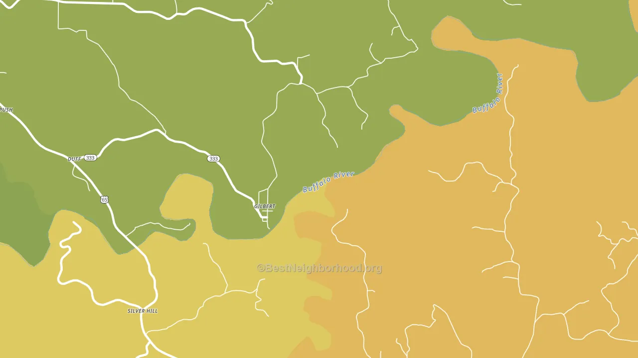 Gilbert, AR block-group voter-turnout map