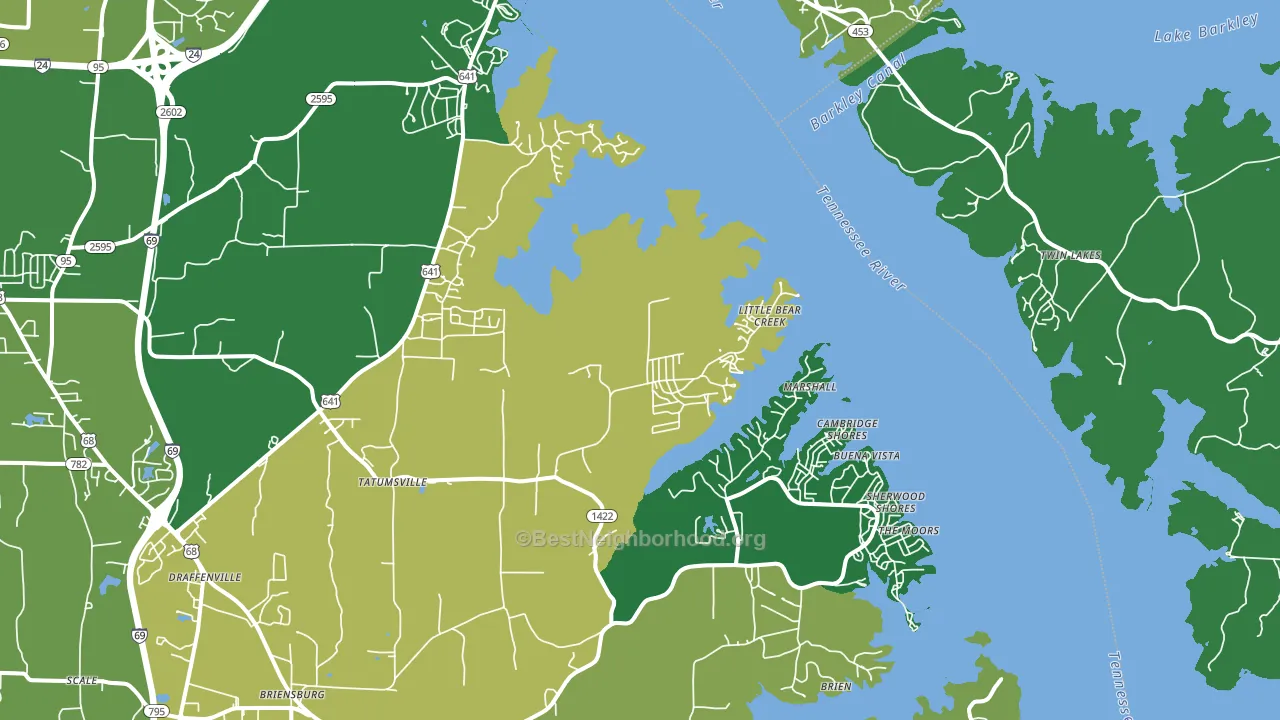 Gilbertsville, KY block-group voter-turnout map