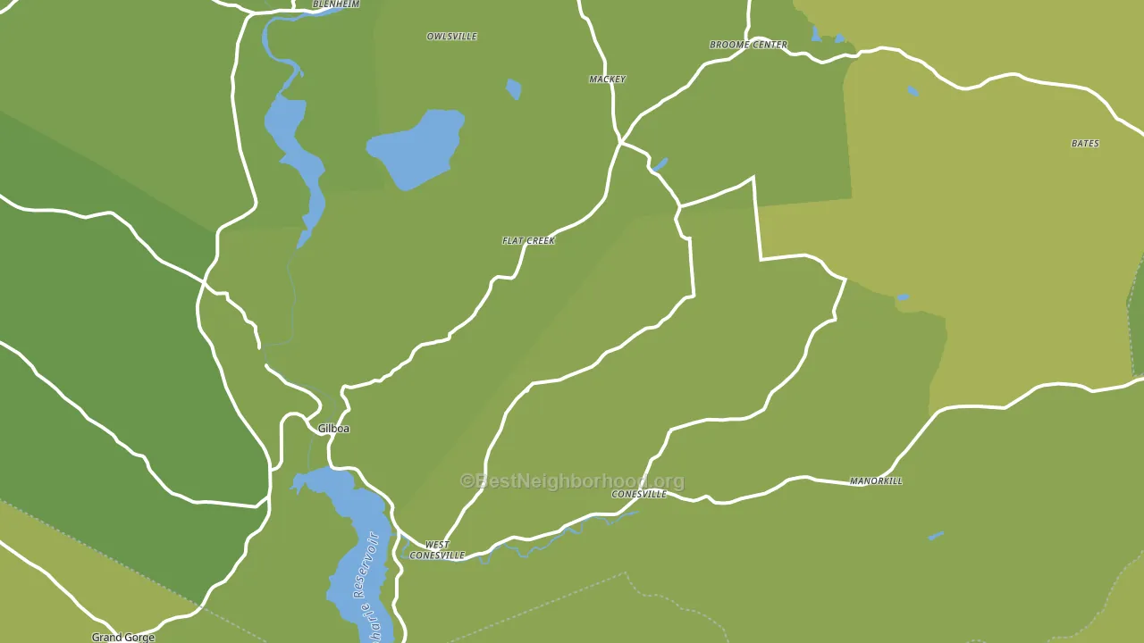 Gilboa, NY block-group voter-turnout map