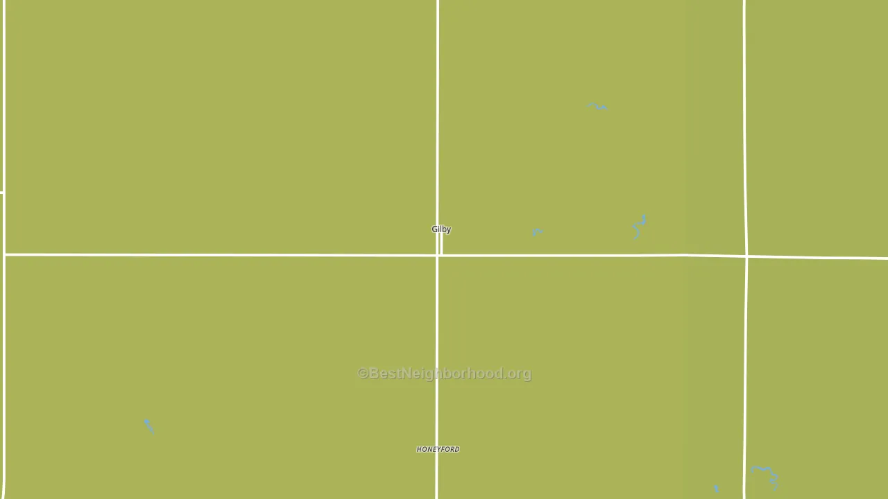 Gilby, ND block-group voter-turnout map